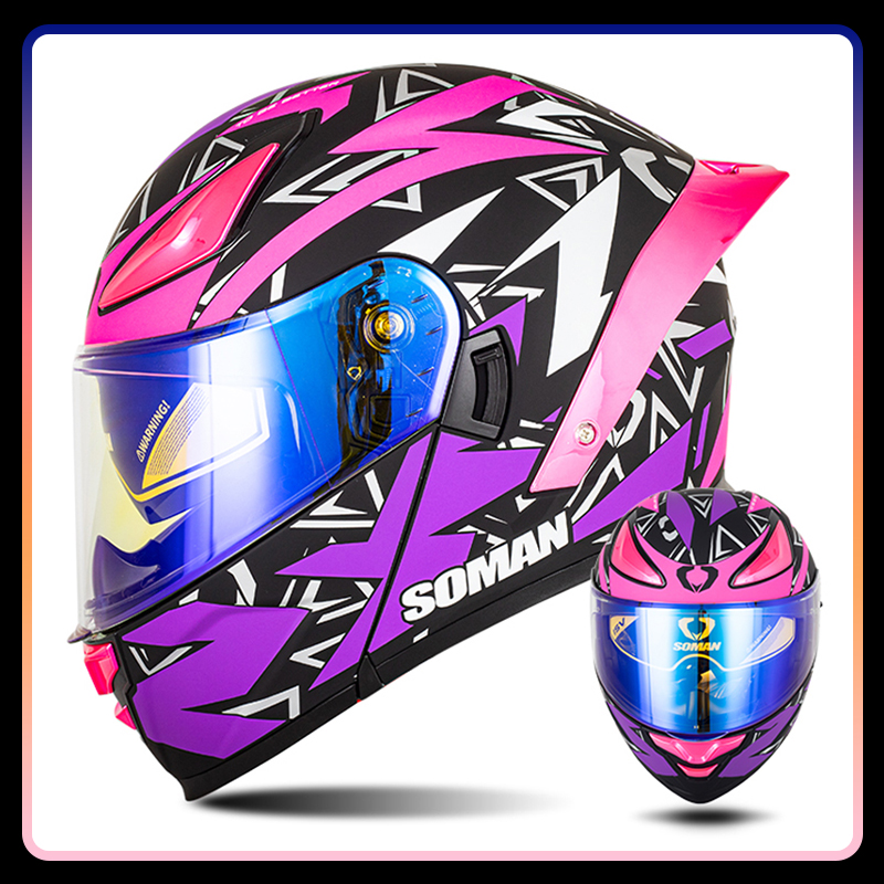 Modular Flip Up Motorcycle Helmet Dot Approved - Casque de moto intégral approuvé par