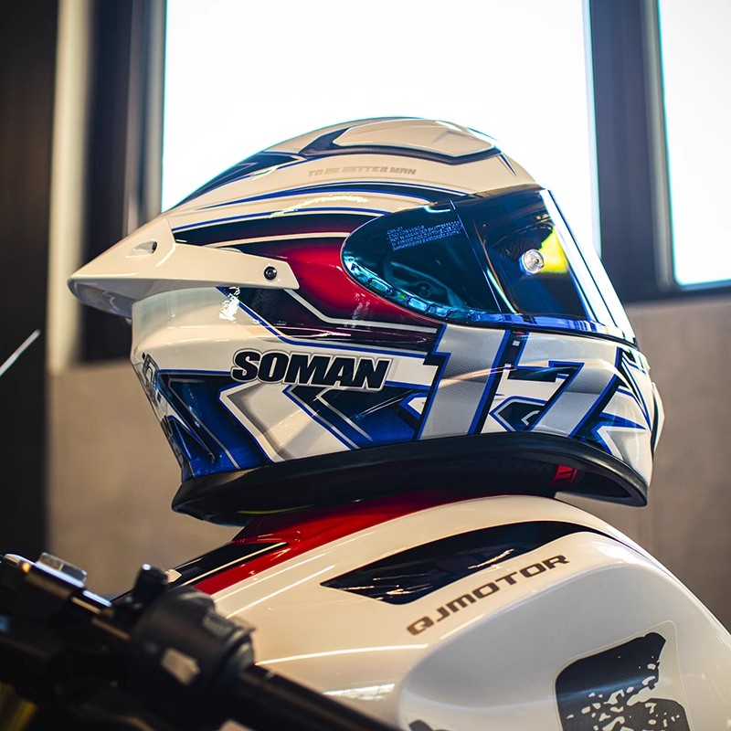Carbon Fiber Lightweight Motorcycle Helmet - Soman Casque de Moto en Fiber