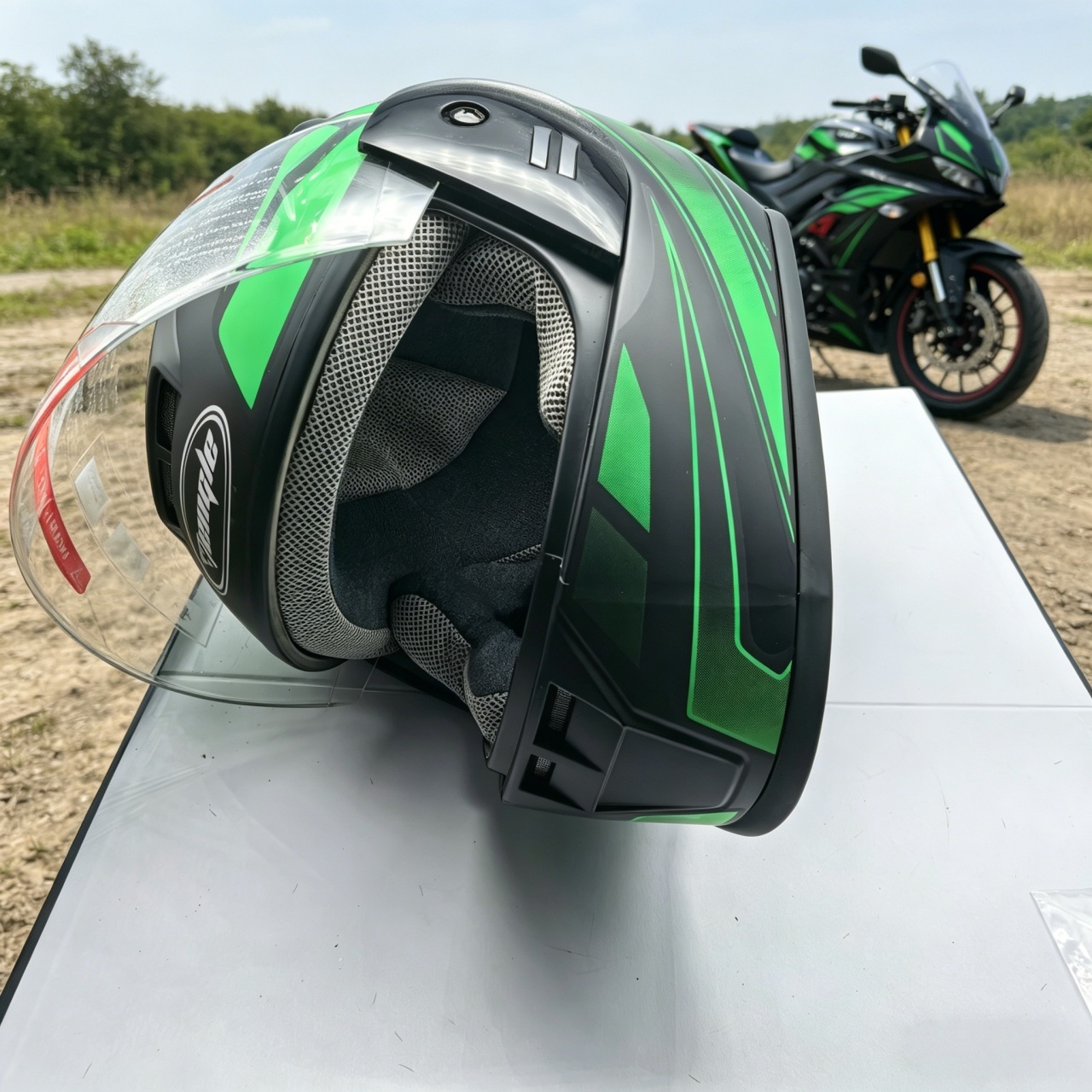 Dual Visor Motorcycle Racing Helmet - Casque de moto intégral pour homme,