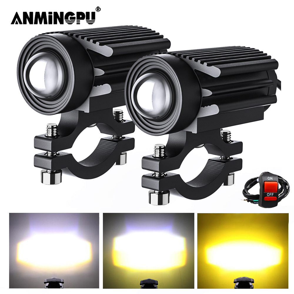 Universal Motorcycle Led Headlight Projector - Lumière LED pour moto, accessoires de