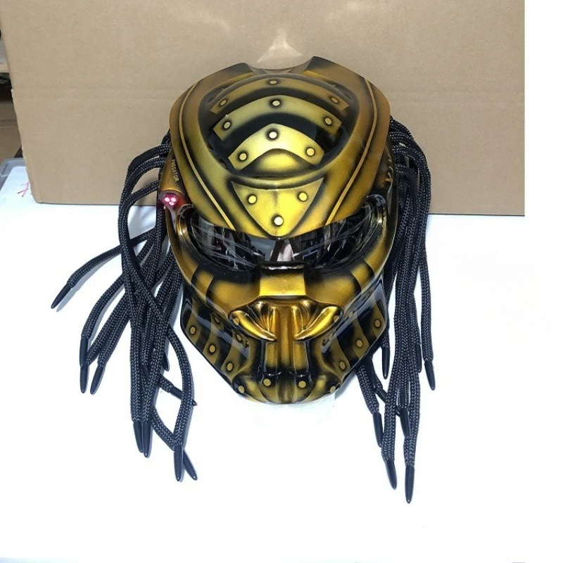 Custom Predator Motorcycle Helmet - Casque de moto intégral en fibre