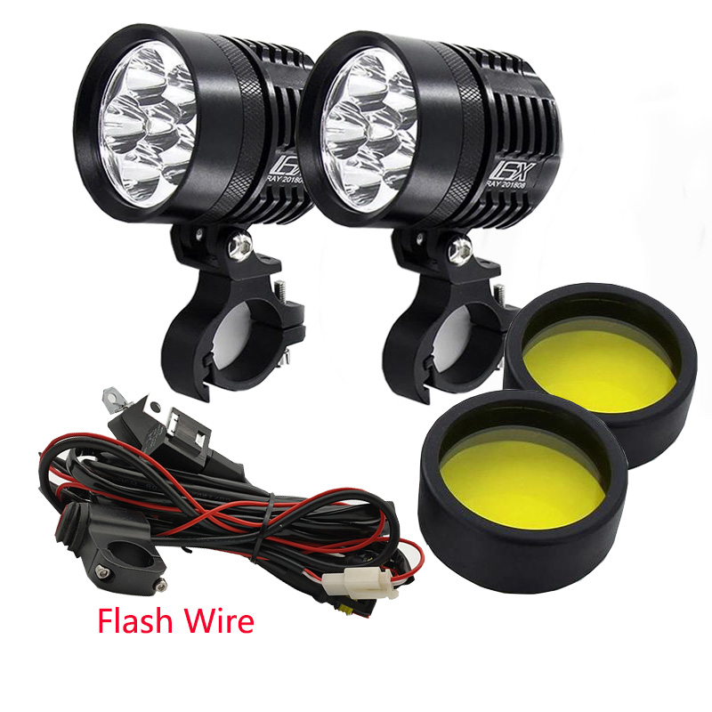 Universal Motorcycle Led Headlight Projector - 2PCS Phares LED universels L6X pour