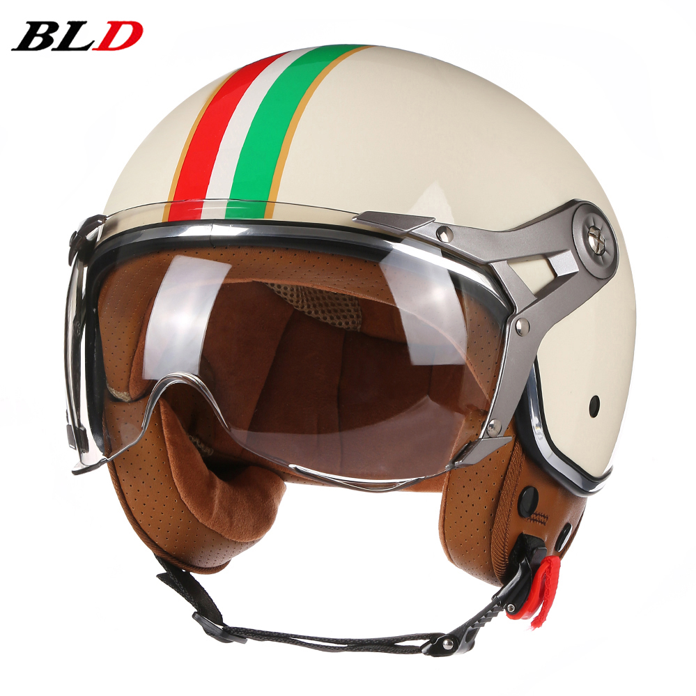 Vintage Open Face Retro Helmet - Casque de Moto Vintage TT &