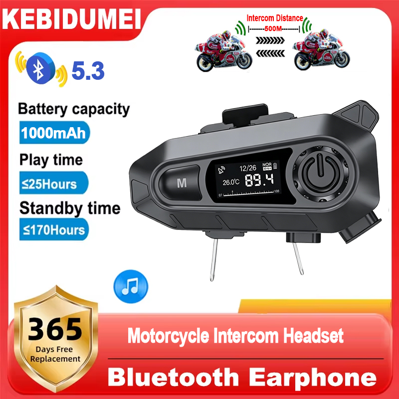 Universal Motorcycle Helmet Intercom Headset - Casque Intercom Bluetooth 5.3 pour Moto,