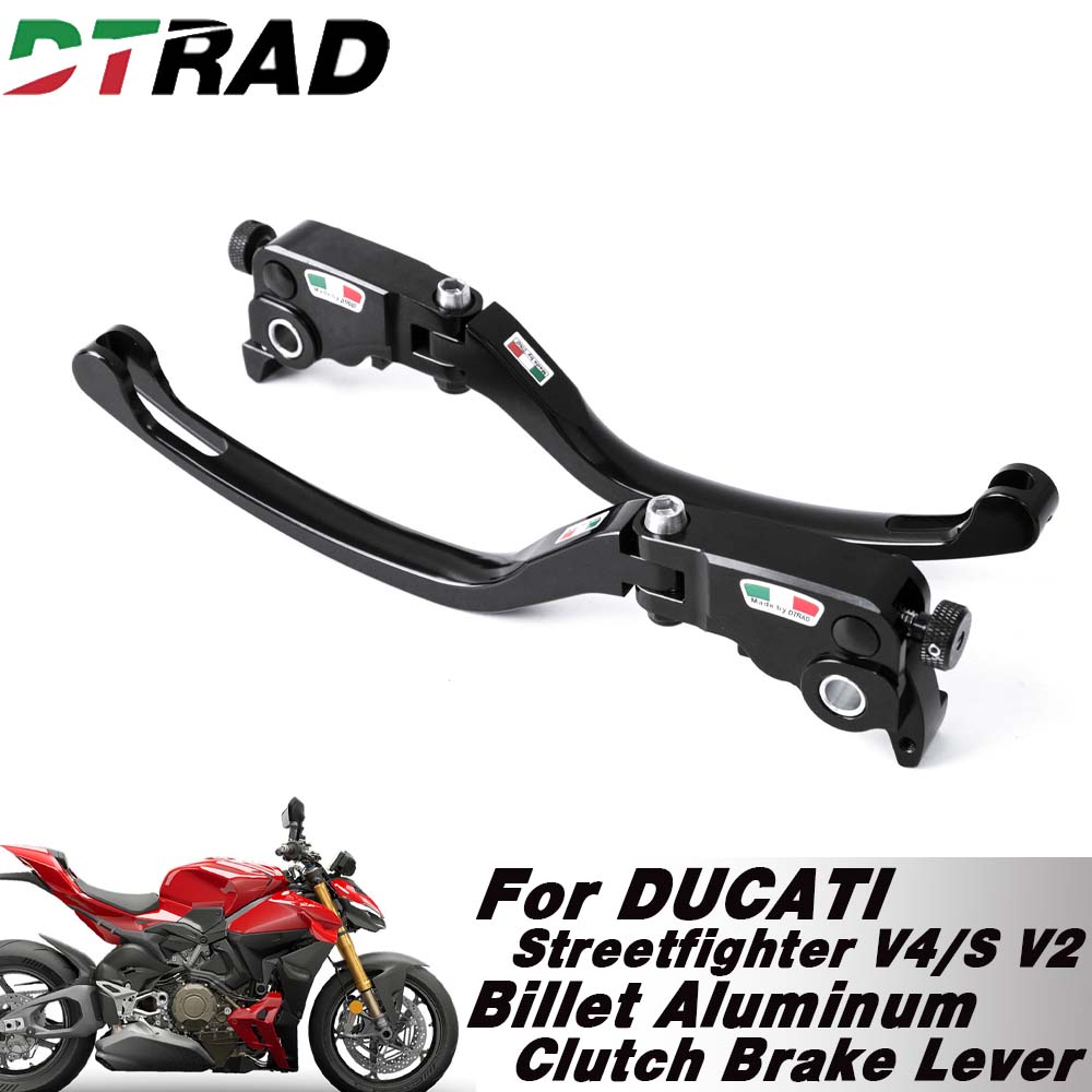 Cnc Aluminum Adjustable Brake Clutch Levers - Pour DUCATI Panigale/Streetfighter V4/S V2 2020-2026