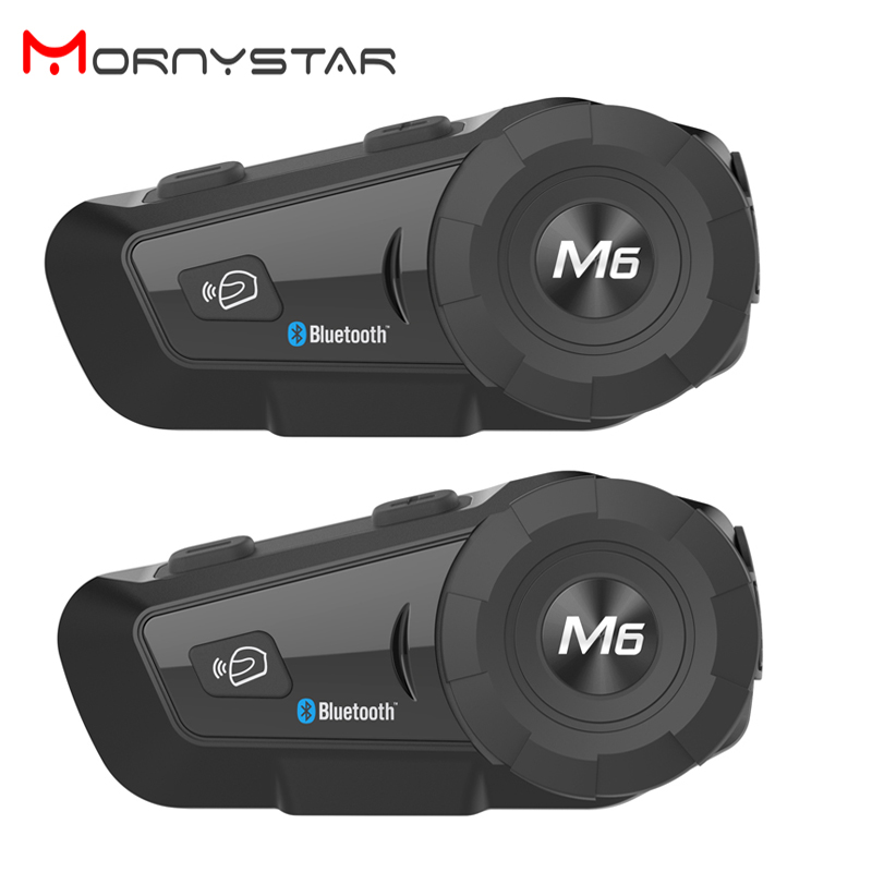 Full Face Motorcycle Helmet With Bluetooth - 2 pièces MONYSTAR M6 Plus 1000m