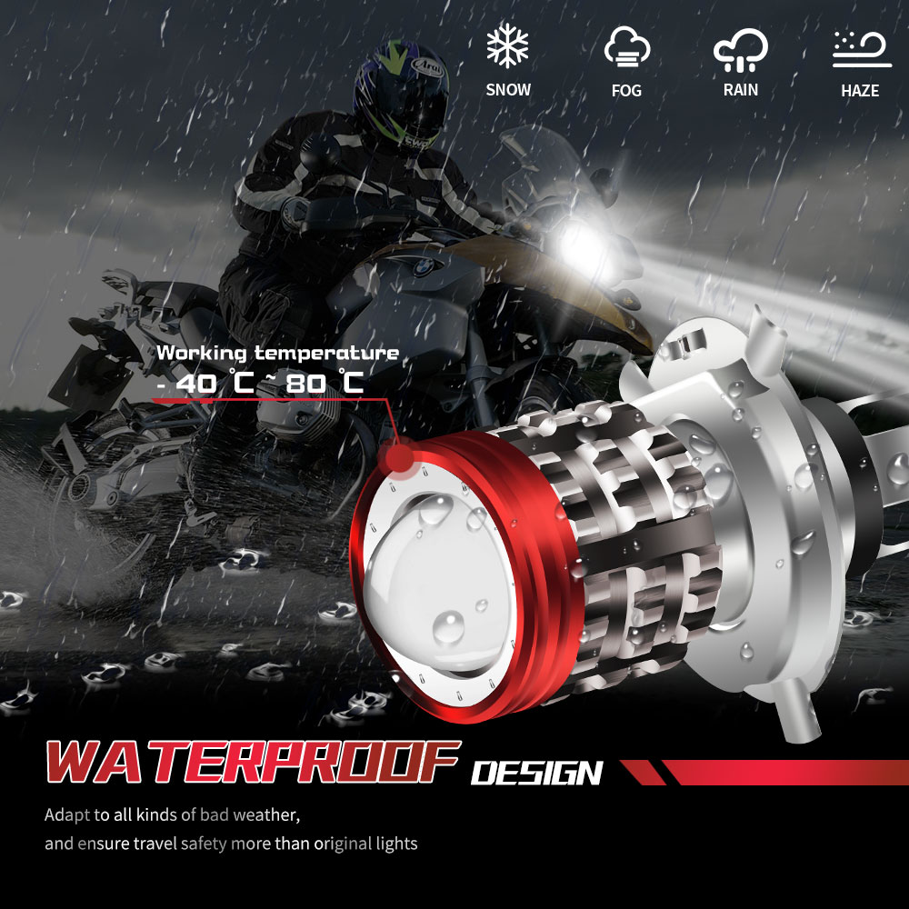Universal Motorcycle Led Headlight Projector - Ampoule LED universelle pour moto, lumière