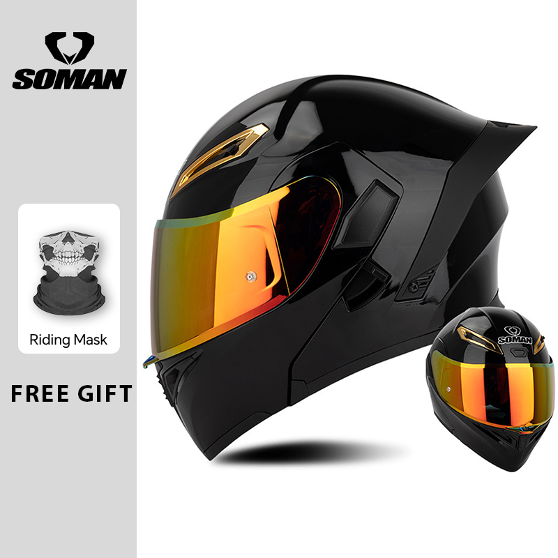 Modular Flip Up Motorcycle Helmet Dot Approved - Casques de moto rabattables à double