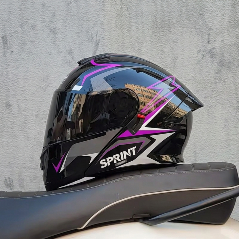 Modular Flip Up Motorcycle Helmet Dot Approved - Casque de moto modulaire homologué DOT,