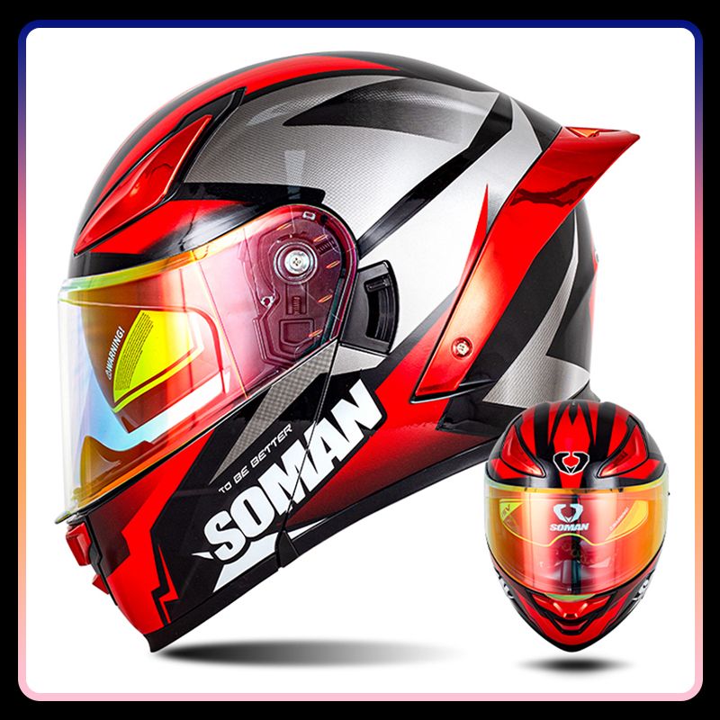 Modular Flip Up Motorcycle Helmet Dot Approved - Casque de Moto pour hommes casques