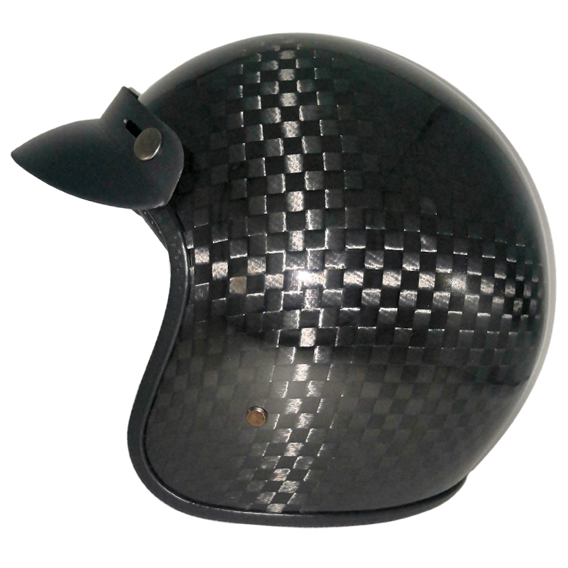 Carbon Fiber Lightweight Motorcycle Helmet - Casque ouvert rétro en Fiber De