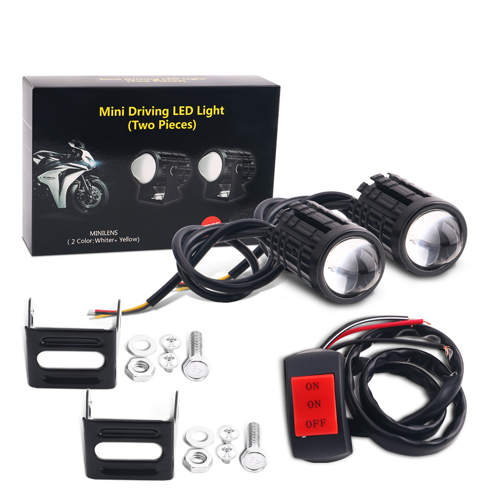 Universal Motorcycle Led Headlight Projector - 2 pièces universel moto phare LED