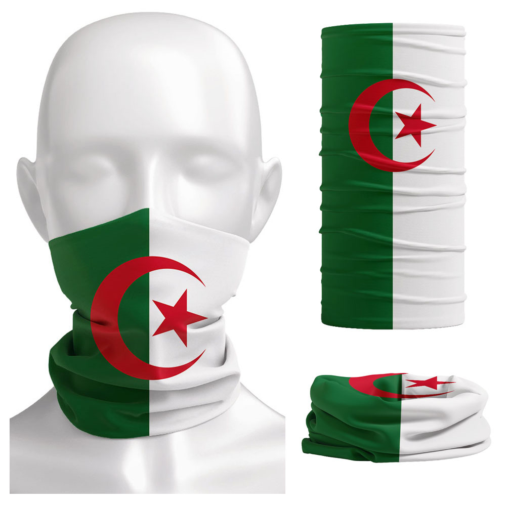 Riding Gear - Couvre-chef Bandana imprimé drapeau algérie, cagoule