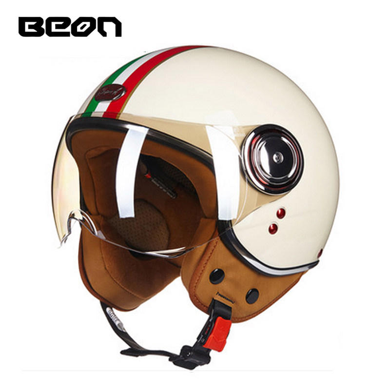 Vintage Open Face Retro Helmet - Casque de moto BEON 110B à