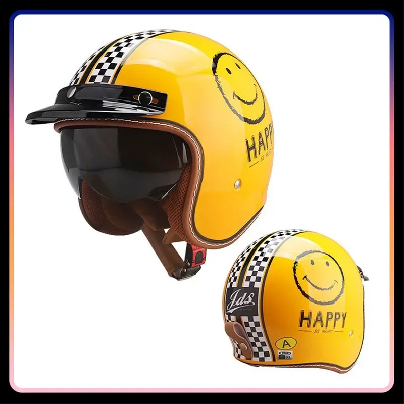 Casque de Moto à visage ouvert - Vintage Open Face Retro Helmet avis et prix