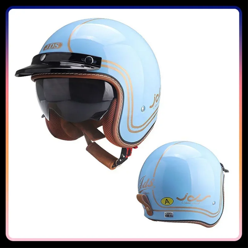Casque de Moto à visage ouvert - Vintage Open Face Retro Helmet avis et prix