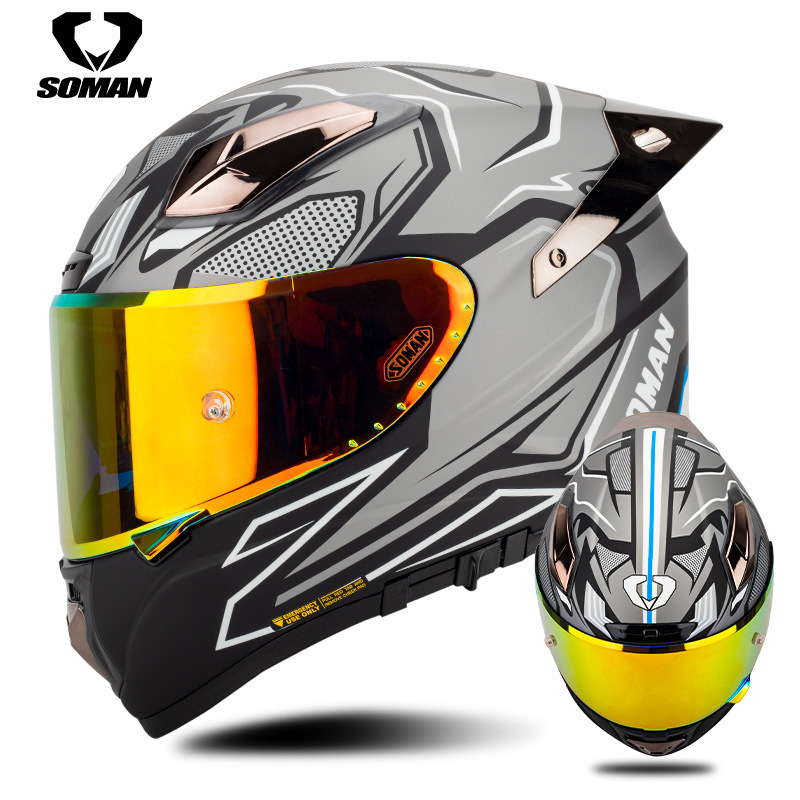 Soman Casque de Moto en Fiber  - Carbon Fiber Lightweight Motorcycle Helmet avis et prix