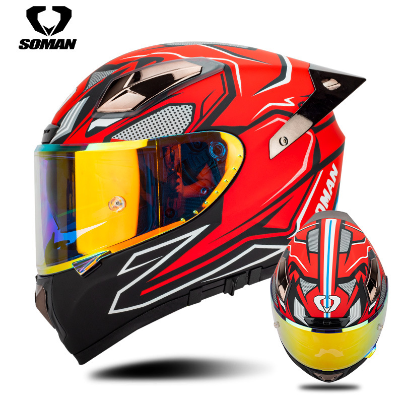 Soman Casque de Moto en Fiber  - Carbon Fiber Lightweight Motorcycle Helmet avis et prix