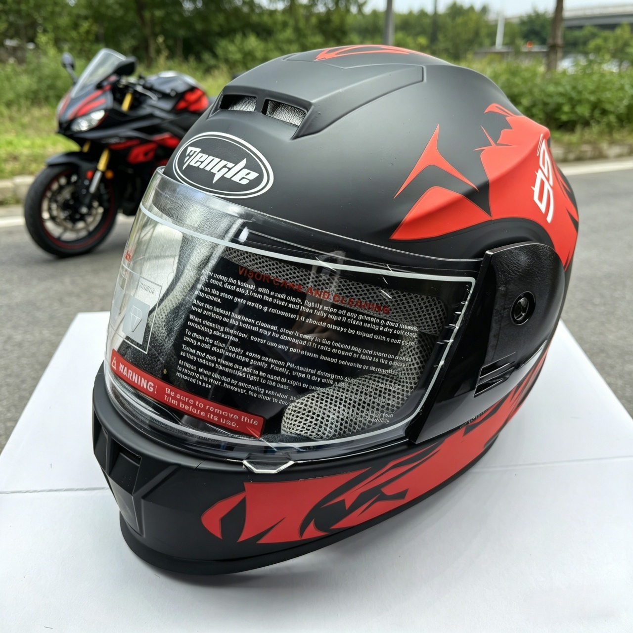 Casque de moto intégral à doub - Dual Visor Motorcycle Racing Helmet avis et prix
