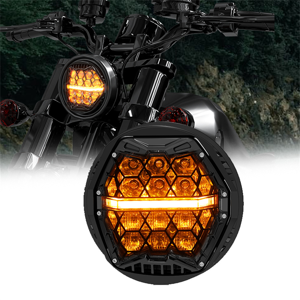 Phare de Projection LED rond 5 - Universal Motorcycle Led Headlight Projector avis et prix