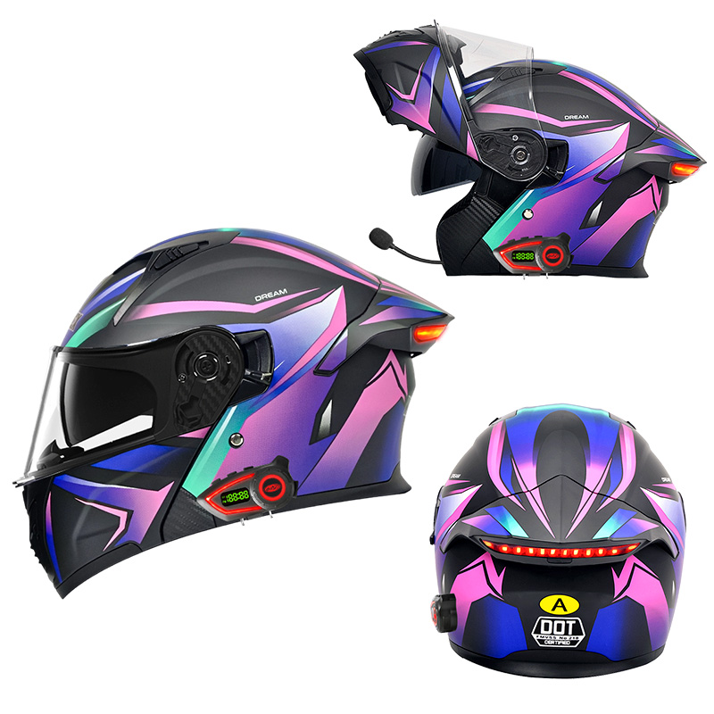 Casques de moto DOT à double v - Modular Flip Up Motorcycle Helmet Dot Approved avis et prix
