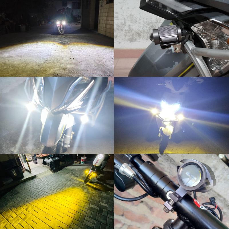 Lumière LED pour moto, accesso - Universal Motorcycle Led Headlight Projector avis et prix