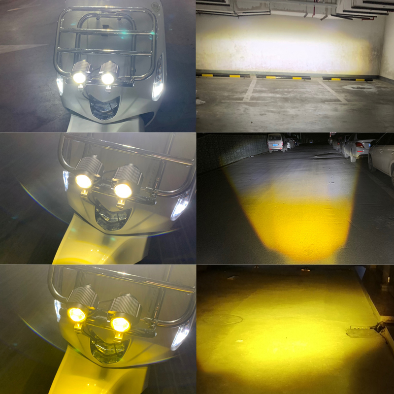 Lumière LED pour moto, accesso - Universal Motorcycle Led Headlight Projector avis et prix
