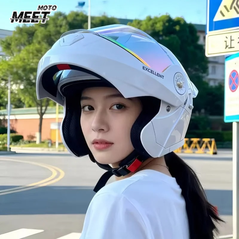 Casque de moto modulable quatr - Motorcycle Helmet Inner Sun Visor Lens avis et prix