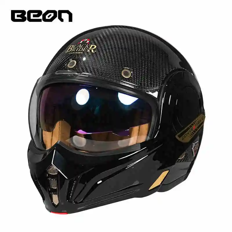 Casque urbain modulaire en fib - Carbon Fiber Lightweight Motorcycle Helmet avis et prix