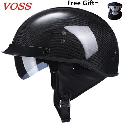 Casque de moto demi-visage en  - Carbon Fiber Lightweight Motorcycle Helmet avis et prix