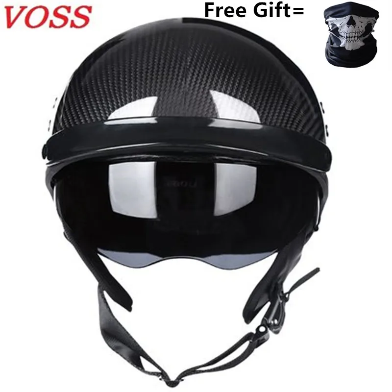 Casque de moto demi-visage en  - Carbon Fiber Lightweight Motorcycle Helmet avis et prix