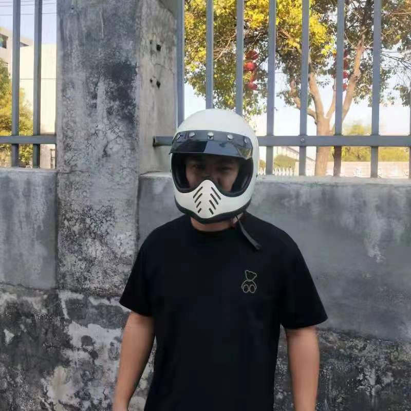 Casque de moto en fibre de ver - Vintage Open Face Retro Helmet avis et prix