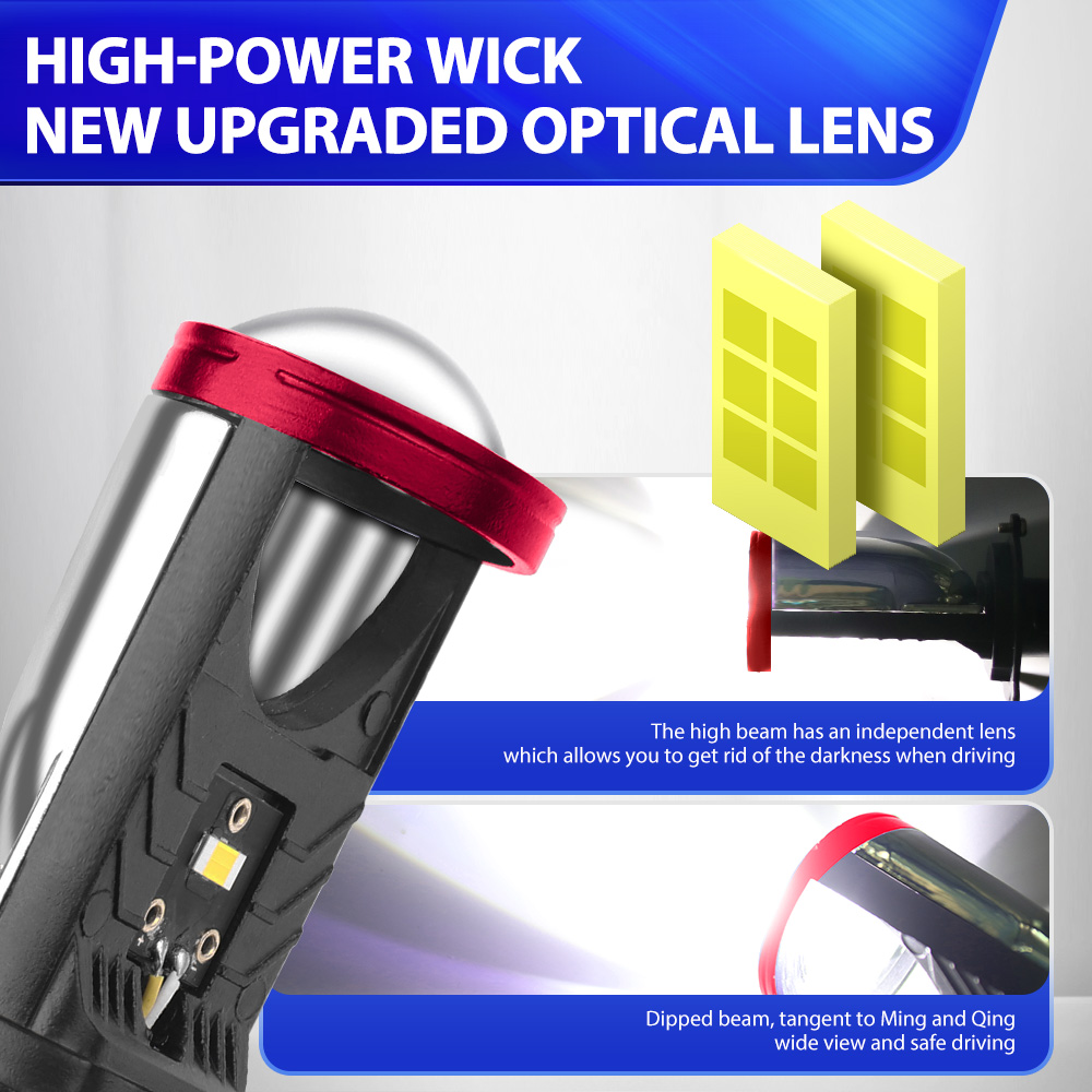 Projecteur de Lumière LED pour - Universal Motorcycle Led Headlight Projector avis et prix