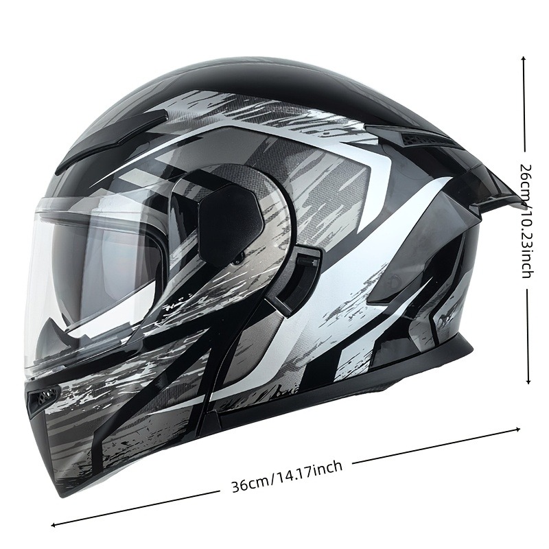 Casque de moto modulaire à dou - Modular Flip Up Motorcycle Helmet Dot Approved avis et prix