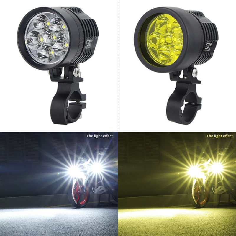 2PCS Phares LED universels L6X - Universal Motorcycle Led Headlight Projector avis et prix