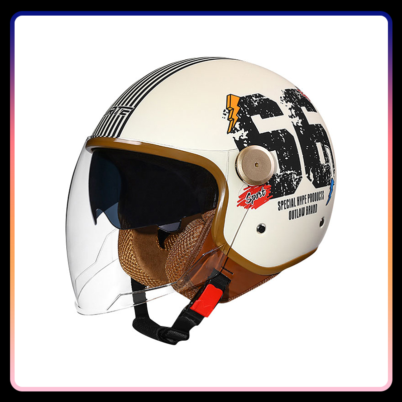 Casques semi-ouvert rétro appr - Vintage Open Face Retro Helmet avis et prix
