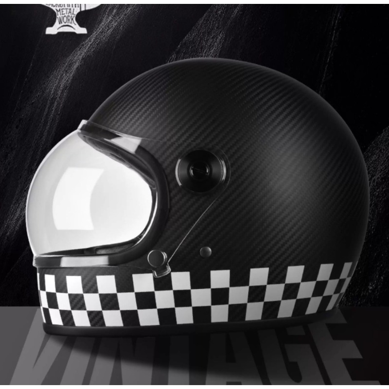 Casque intégral en fibre de ca - Carbon Fiber Lightweight Motorcycle Helmet avis et prix