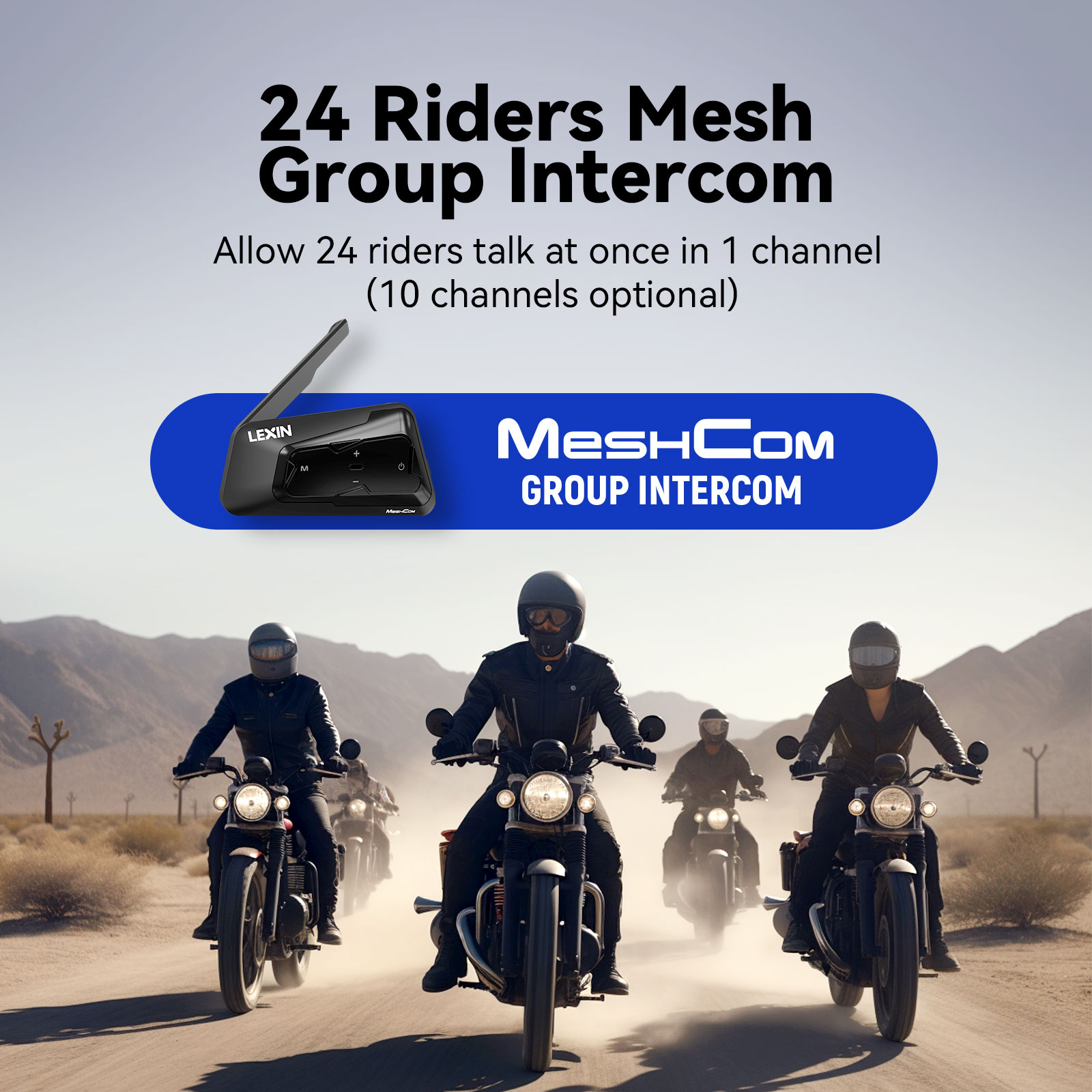 LEXIN-MeshCom-Oreillette Bluet - Universal Motorcycle Helmet Intercom Headset avis et prix