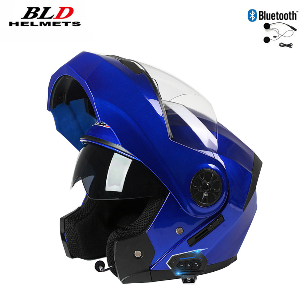 Double visières casque Bluetoo - Full Face Motorcycle Helmet With Bluetooth avis et prix
