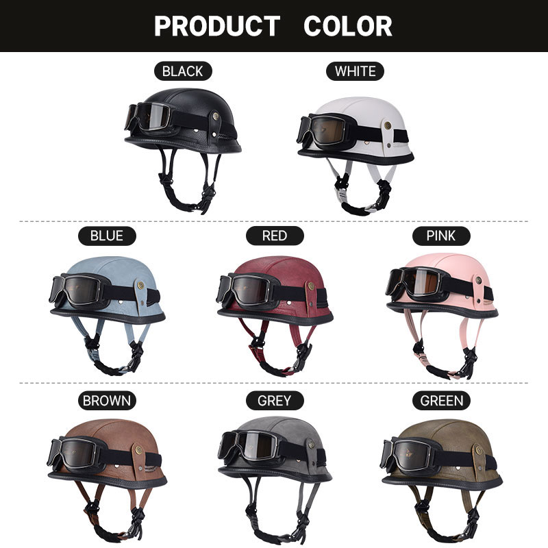 Casque de moto demi-casque all - Vintage Open Face Retro Helmet avis et prix