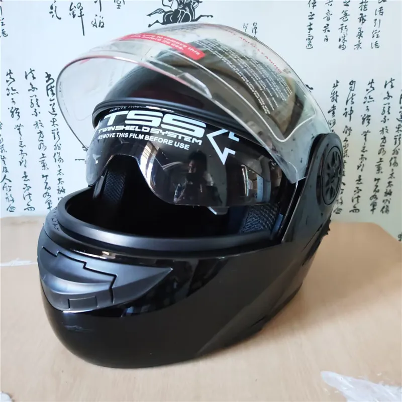 Moto modulaire rabattable avec - Motorcycle Helmet Inner Sun Visor Lens avis et prix