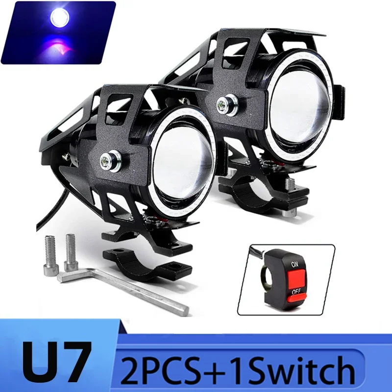 U7 LED auxiliaire lumineux Mot - Universal Motorcycle Led Headlight Projector avis et prix