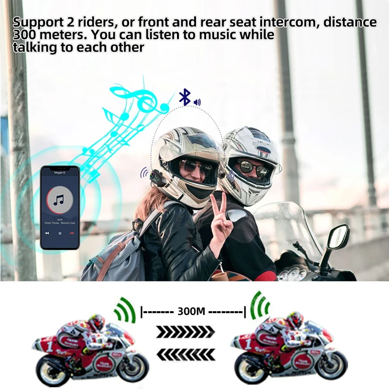 Interphone sans fil Bluetooth  - Universal Motorcycle Helmet Intercom Headset avis et prix