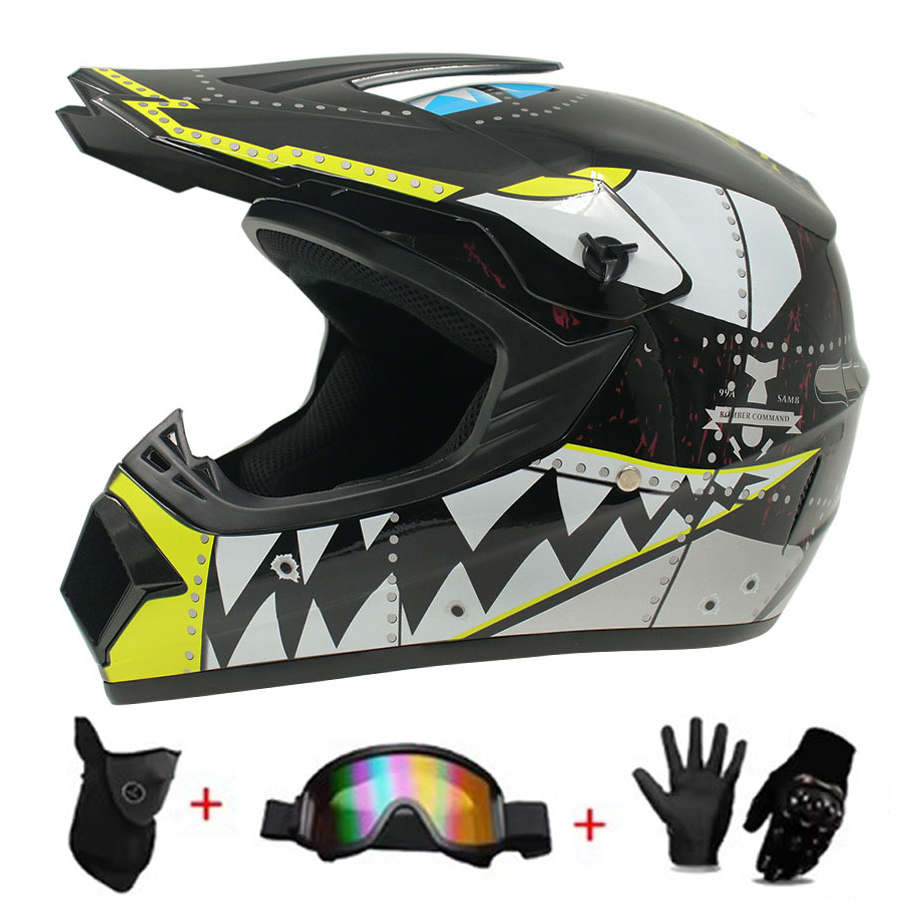 Ensemble de casque de motocros - Off Road Motocross Helmet Goggles Set avis et prix