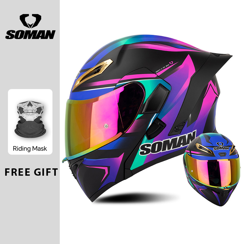 Casques de moto rabattables à  - Modular Flip Up Motorcycle Helmet Dot Approved avis et prix
