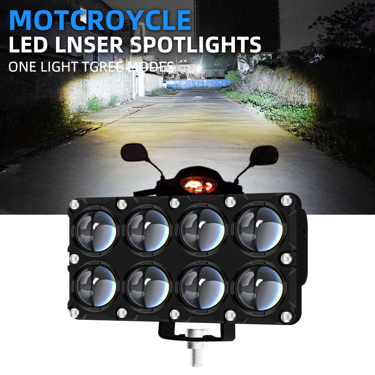 Phare auxiliaire de moto à 6/8 - Universal Motorcycle Led Headlight Projector avis et prix
