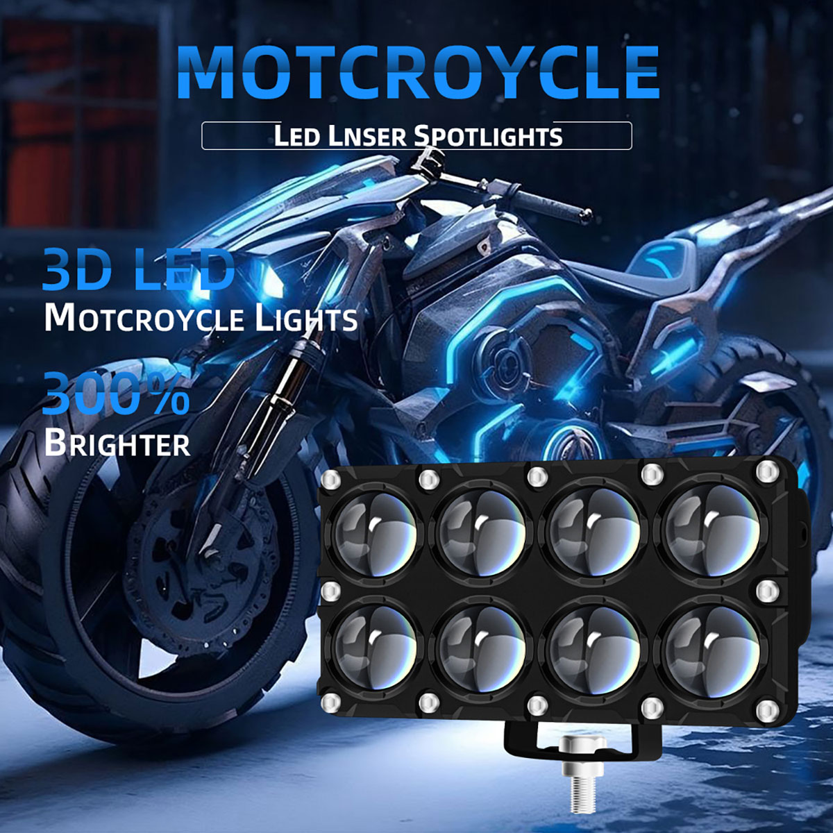 Phare auxiliaire de moto à 6/8 - Universal Motorcycle Led Headlight Projector avis et prix