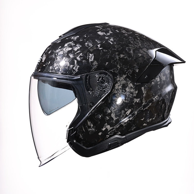 Casque de moto ouvert à double - Carbon Fiber Lightweight Motorcycle Helmet avis et prix