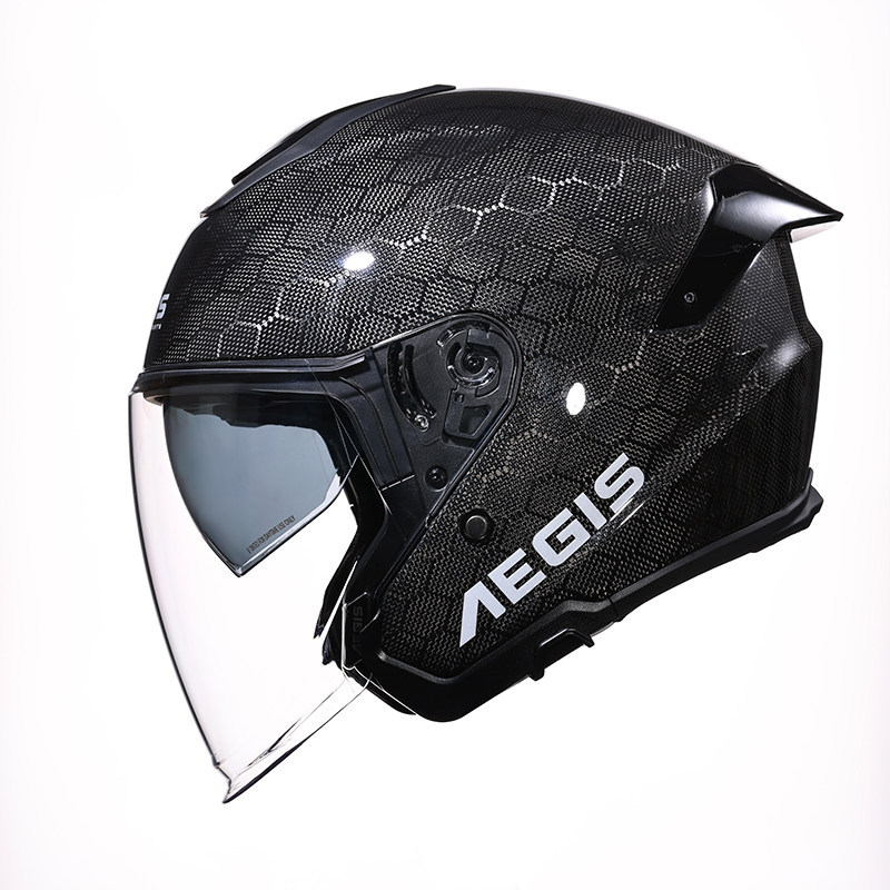 Casque de moto ouvert à double - Carbon Fiber Lightweight Motorcycle Helmet avis et prix