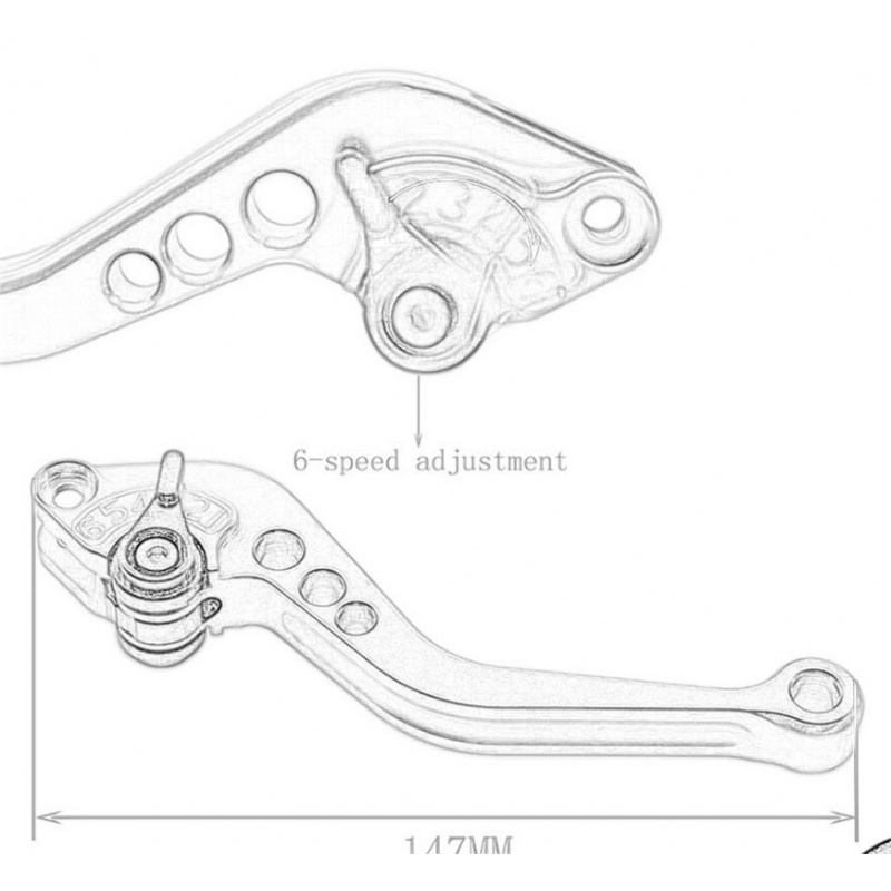 Levier de frein court en alumi - Cnc Aluminum Adjustable Brake Clutch Levers avis et prix